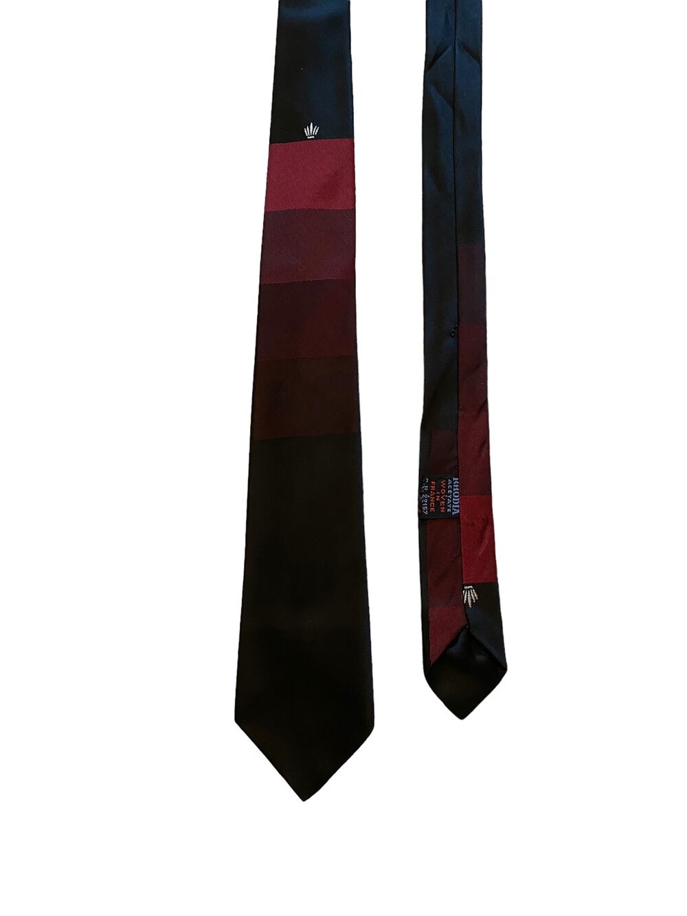 ViNTaGe Black & Red Gradient Rhodia Skinny Rockabilly Swing Tie